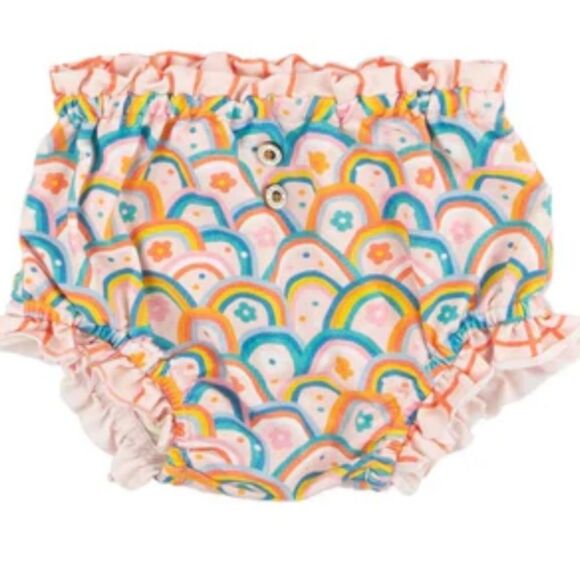 NWT Miki Miette (Nordstrom) Bloomers Diaper Cover Double Rainbow Size 12 Months - Picture 1 of 3